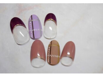 ネイルサロン ブリオン(Nail Salon Bullion)/手書きチェック柄