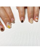 プリュネ(Prune)/ブラウン/イエロー・ニュアンス