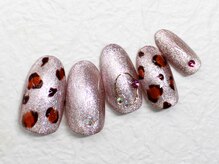 ユースタイル 新宿店(U-style)/マグネット　ヒョウ柄ネイル