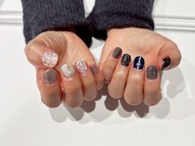 ジェー エス シー ネイル(J.S.C.nail)/持込デザイン/ツイードネイル