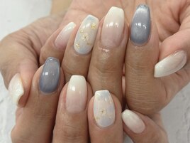 【森】白グラデ×微粒子マグ