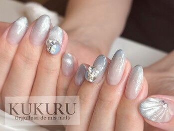 ククル(KUKURU)/爽やかブルー夏マグネット 7728