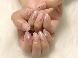 ニュアンスチェックネイル