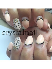 ワンカラー×フレンチネイル