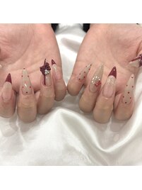 大人っぽガーリーネイル