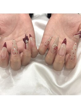 ワイズビューティー 天王寺店(y's beauty)/大人っぽガーリーネイル