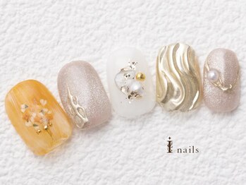 アイネイルズ 大宮店(Ｉ nails)/オレンジフラワー　