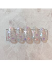 ハートホログラムネイル