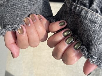 ユニセックスサロン アンシェル(UNISEXSALON UNCHEL)の写真/《シンプル×垢抜け》大人気のうるちゅるマグネットネイルをお手頃価格でご提供！指先からオシャレを♪