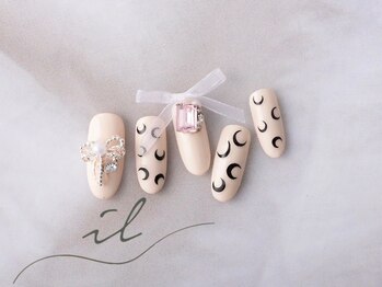 月×リボンネイル