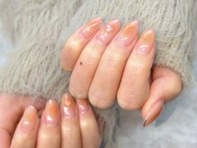 ネイルサロン シェル(Nail Salon SHELL)/オレンジチークネイル