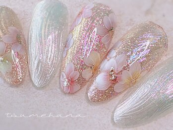 ツメハナ/手描きフラワーアート