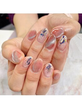 ネイルアンドまつげ リュフェール 五反田(Nail Lufaire)/マグネット×ガラスホロ