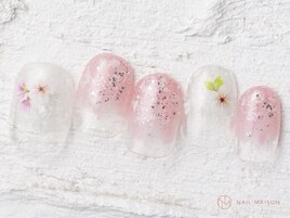桜ピンク塗りかけラメ￥8050