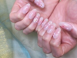 【パラジェル桜ホロネイル】