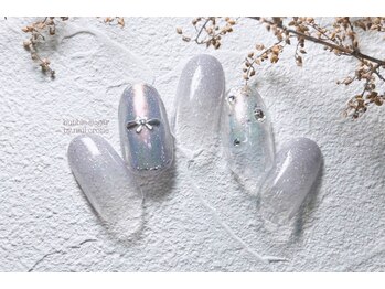バブル シュガー バイ ネイルクローネ(bublle sugar by.nail crone)/ミラーリボンネイル