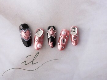 ピンクミラー×ストーンアート