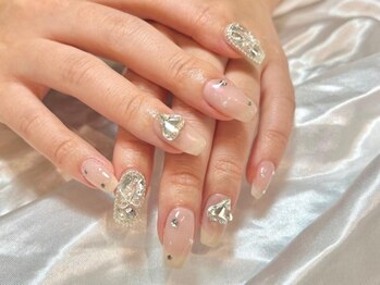アイネイルズ 三宮店(I nails)/埋め尽くしハート ￥9500