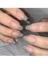 ケソン ネイル スタジオ(qeson nail studio)/【お客様ネイル】ラメグラ*.
