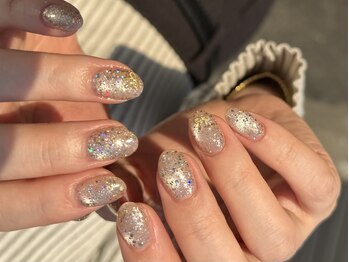 マグネット×ラメ