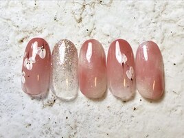桜の花ネイル