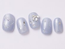 アイ ネイルズ 天神店(I nails)/キラキラブルーハート　￥