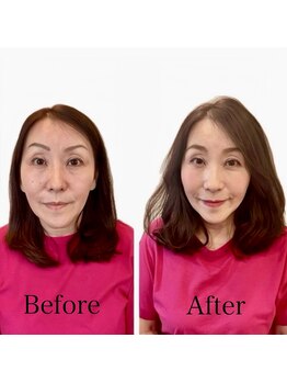 百花/カラーと顔タイプでこんなに変化