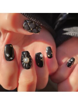 セクションプラス 吉祥寺(SECTION+)/ガーリーブラックネイル