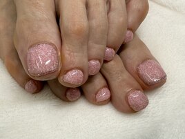 ポコポコピンク/フットネイル