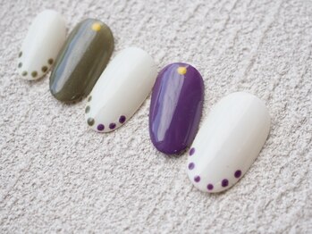 カトルナフ(quatre fois neuf)/ハロウィンカラーのアートネイル