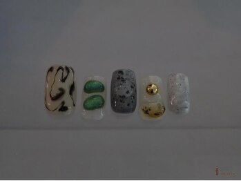 アイネイルズ 横浜WEST店(I-nails)/個性派ちぐはぐ10480円