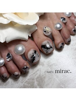 ネイルズミラク(nail's mirac.)/大理石フットネイル