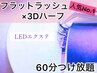 初回【最新LEDエクステ◆フラットラッシュ×3D60分つけ放題】究極美バランス