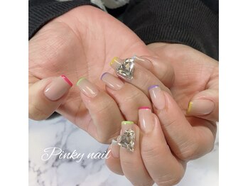 カラフル細フレンチ