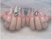 ロングネイル/アートやり放題/パーツつけ放題