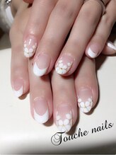 トゥーシェネイルズ(Touche'nails)/お客様ネイル　フラワーフレンチ