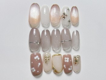 u.Neek【ユニーク】長さだし/スカルプ/定額/持ち込み/海外風/ベイビーブーマー/【ジェル3】定額デザイン