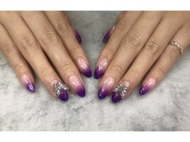 紫×蝶　艶ネイル