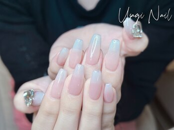 ウサギネイル 新大久保店(usagi nail)/マグネットフレンチ秋可愛い