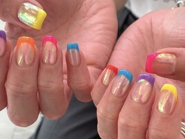 蛍光カラフルフレンチ