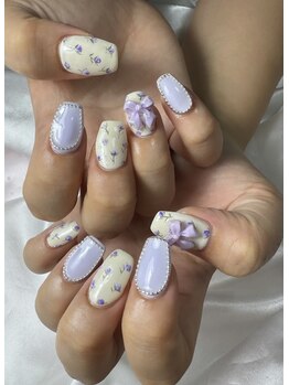 フラワーズネイル(flowers nail)/小花/ガーリー