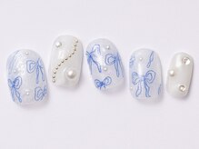 アイ ネイルズ 天神店(I nails)/ゆるゆる落書きリボン　￥