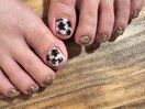 【FOOT】親指2本Art&ワンカラー