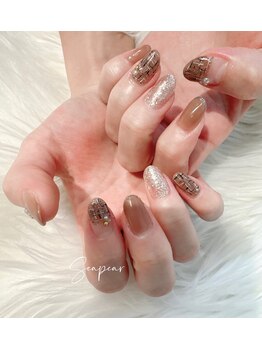 シーペアー(Sea pear)/ツイードネイル♪