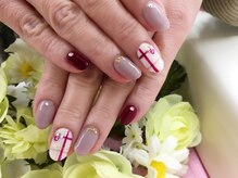 プルミエ ネイル(Premier Nail)/チェック★さし色にボルドーを