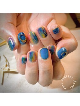 ネイルアトリエ エルメル(nail atelier Armel)/油絵風ネイル