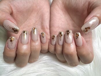 ブルーエルフィン(Blue Elfin)の写真/【シンプル☆ショートで可愛いを作成♪】仕事柄短いネイルしかできない方にもおすすめ◎クセになる可愛さ☆