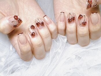 ネイル アメリーズ(NAiL.AMeRi-z)の写真/【毎日に彩をお届け♪】ジェルアート/3Dビジュー/その他種類豊富なストーンがつけ放題★オフ込み7980円~