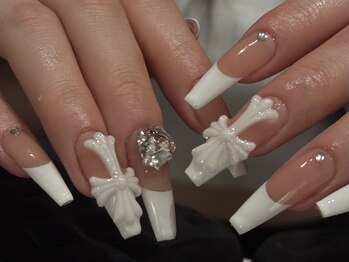 海外ネイル/長さだし/クロム