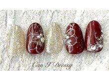 キャンアイ ドレッシー 横須賀中央店(Can i Dressy)/手描きフラワーネイル￥8000